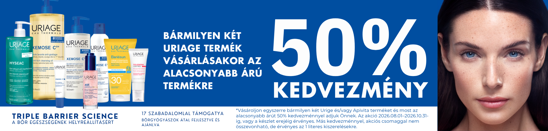 Uriage tripple barrier science 50% 2.termék Uriage tripple barrier science 50% 2.termék