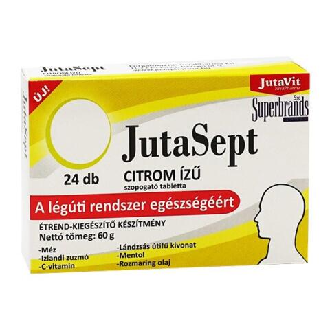 JutaVit Jutasept szopogató tabletta Citrom 24x