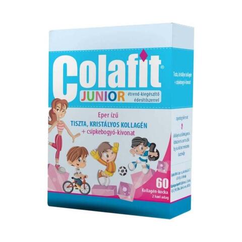 Colafit Junior Kollagénkocka Csipkebogyó 60x