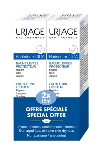Uriage Bariéderm Cica ajakápoló balzsam DUOPACK 15+15ml