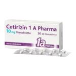 Cetirizin 1a Pharma 10 mg filmtabletta 30x